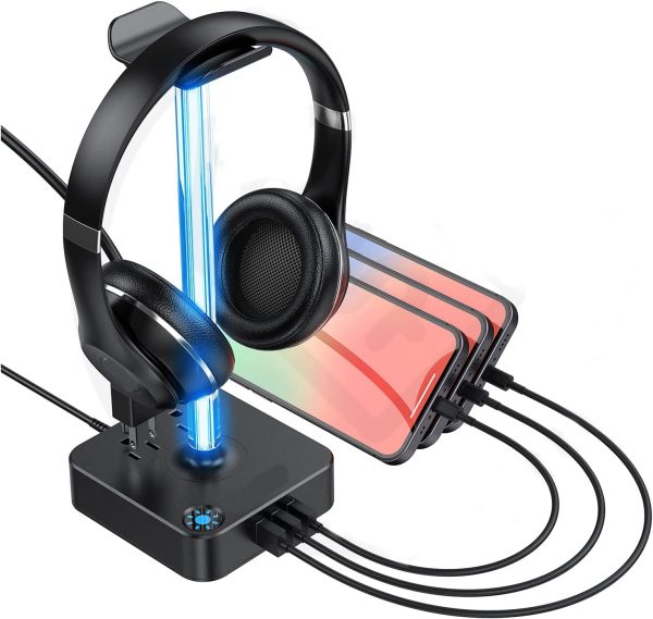 RGB Headphone Stand with USB Charger