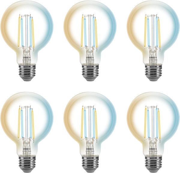 Smart Led Vintage Glass Filament Bulb G25 Globe 40W Tunable White